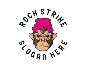 Urban Beanie Monkey logo design