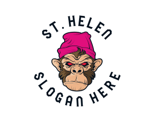 Urban Beanie Monkey logo design