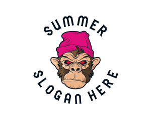 Urban Beanie Monkey logo design