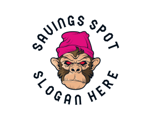 Urban Beanie Monkey logo design