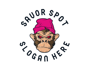 Urban Beanie Monkey logo design