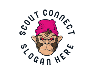 Urban Beanie Monkey logo design