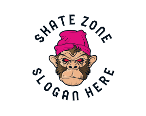 Urban Beanie Monkey logo design