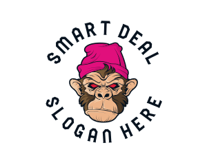 Urban Beanie Monkey logo design