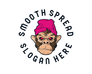 Urban Beanie Monkey logo design