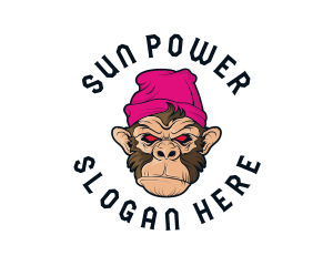 Urban Beanie Monkey logo design