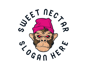 Urban Beanie Monkey logo design