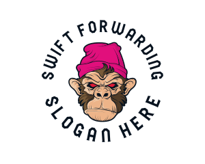 Urban Beanie Monkey logo design