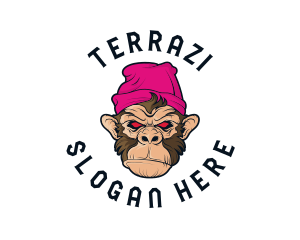 Urban Beanie Monkey logo design