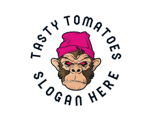 Urban Beanie Monkey logo design