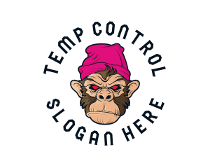 Urban Beanie Monkey logo design