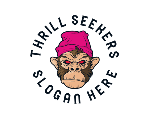 Urban Beanie Monkey logo design