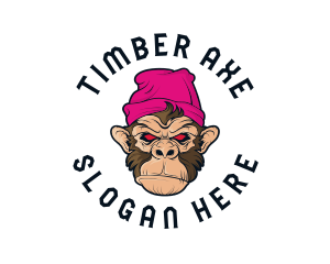 Urban Beanie Monkey logo design