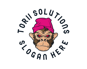 Urban Beanie Monkey logo design