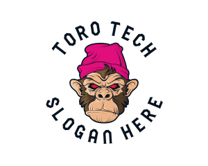 Urban Beanie Monkey logo design