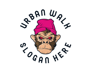 Urban Beanie Monkey logo design