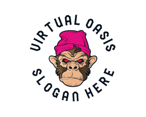 Urban Beanie Monkey logo design