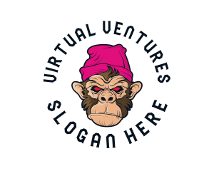 Urban Beanie Monkey logo design