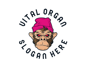 Urban Beanie Monkey logo design