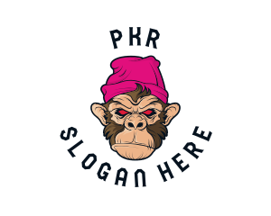 Urban Beanie Monkey logo design