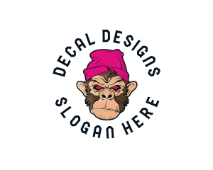 Urban Beanie Monkey logo design