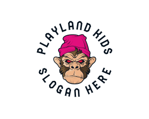 Urban Beanie Monkey logo design