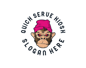 Urban Beanie Monkey logo design