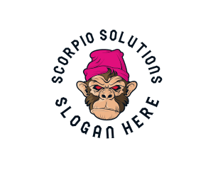 Urban Beanie Monkey logo design