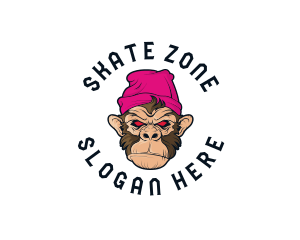 Urban Beanie Monkey logo design