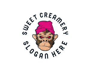 Urban Beanie Monkey logo design