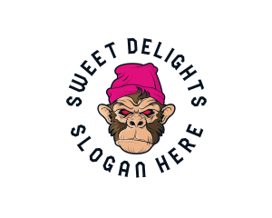 Urban Beanie Monkey logo design