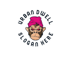 Urban Beanie Monkey logo design