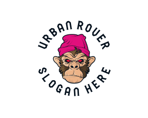 Urban Beanie Monkey logo design