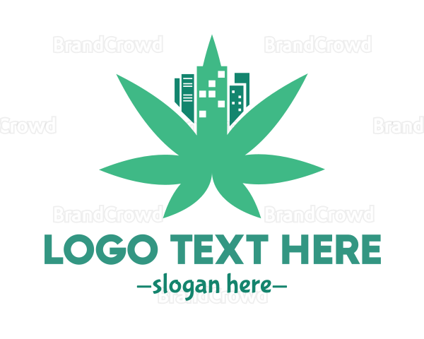 Cannabis City Leaf Logo