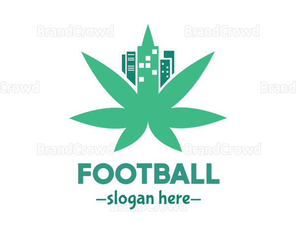 Cannabis City Leaf Logo