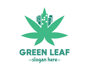 Cannabis City Leaf logo design