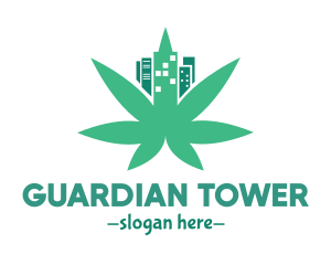 Cannabis City Leaf logo design