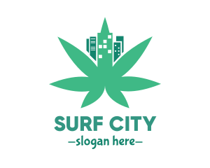 Cannabis City Leaf logo design