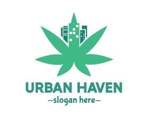 Cannabis City Leaf logo design