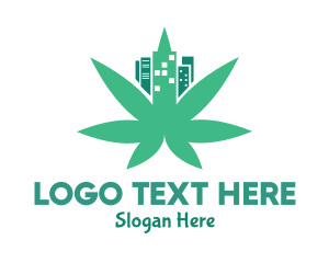 Cannabis City Leaf Logo