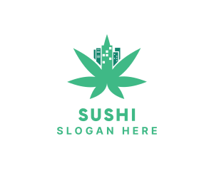 Urban Cannabis Leaf Logo