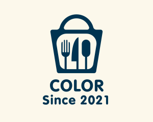 Cutlery - Blue Bag Utensils logo design
