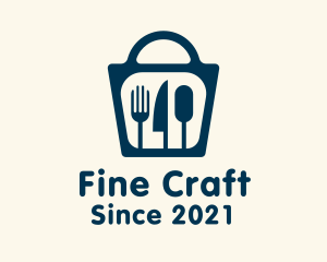 Blue Bag Utensils  logo design