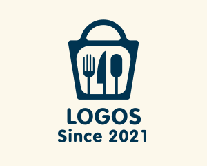 Eatery - Blue Bag Utensils logo design