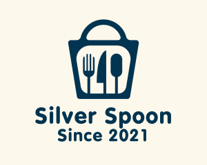 Blue Bag Utensils  logo design