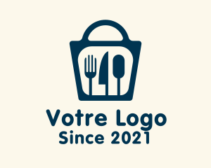 Eatery - Blue Bag Utensils logo design