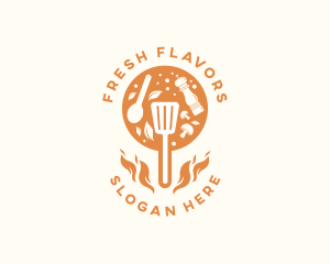 Ingredients - Pan Fry Cook Restaurant logo design