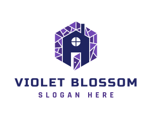 Violet Mosaic House logo design