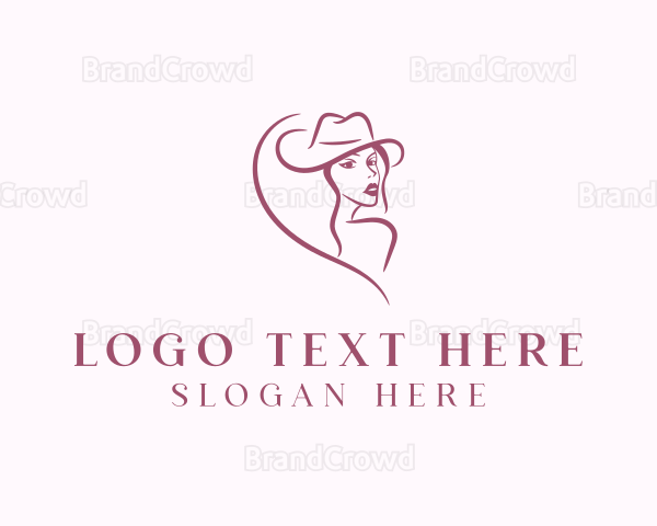 Cowgirl Ranch Woman Logo