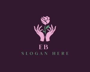 Florist Hand Rose Logo